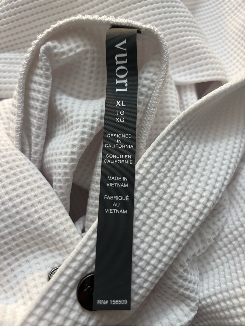 Vuori Men's White Hooded Waffle Pullover - Picture 7 of 10
